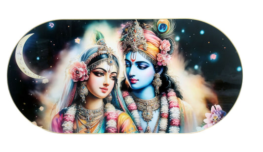 BAHULPREMA FRAME ART, Radha Krishna  ( Stone Work Photo Frame ). Art of Luxury   SIZE - 91.44 X 45.72 CM
