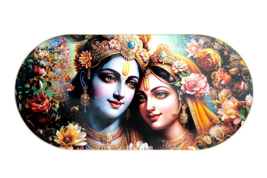 BAHULPREMA FRAME ART, Radha Krishna  ( Stone Work Photo Frame ). Art of Luxury   SIZE - 91.44 X 45.72 CM