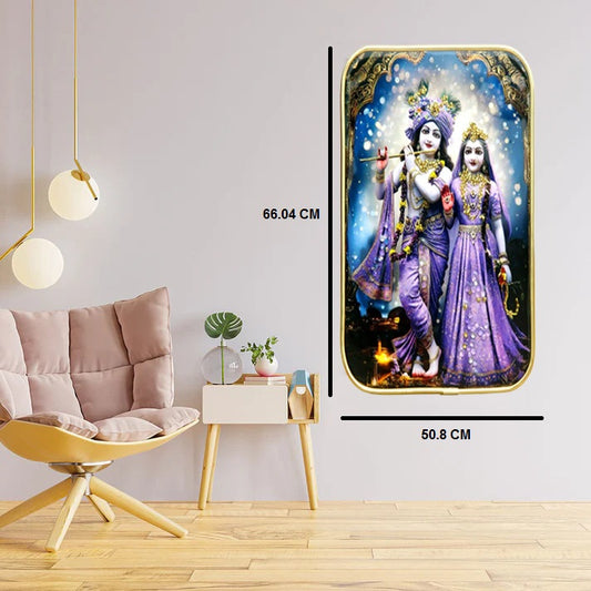 BAHULPREMA FRAME ART, Radha Krishna ( Stone Work Photo Frame ). Art of Luxury SIZE - 66.04 x 50.8 CM