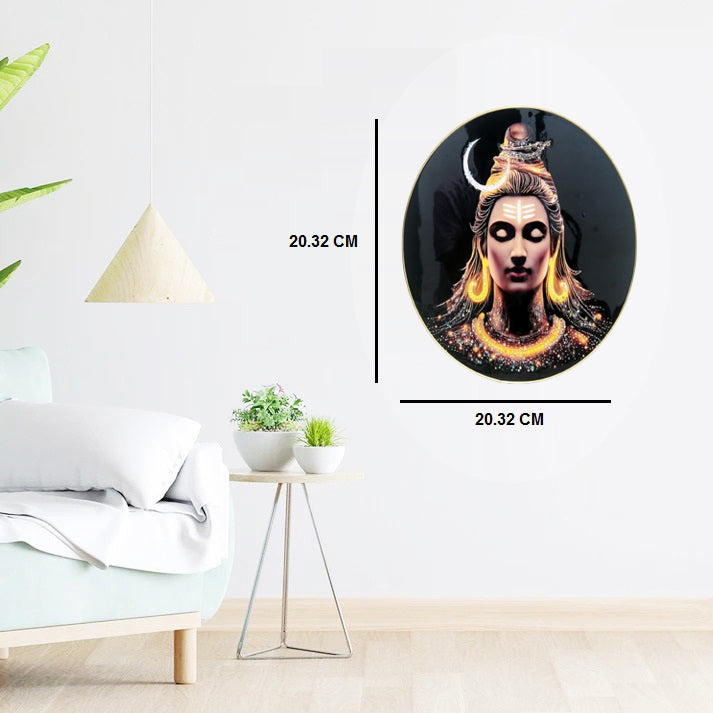 LORD SHIVA  Photo with Frame , The Art of Bahulprema ,  ( Stone Work Photo Frame ). Art of Luxury   SIZE - 40.64 X 40.64 CM