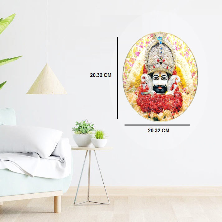 SHREE KHATU SHYAM   Photo with Frame , The Art of Bahulprema ,  ( Stone Work Photo Frame ). Art of Luxury   SIZE - 40.64 X 40.64 CM