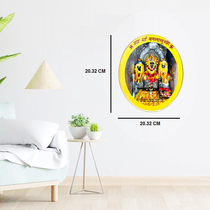 MAA BANGLA MUKHI Photo with Frame , The Art of Bahulprema ,  ( Stone Work Photo Frame ). Art of Luxury   SIZE - 40.64 X 40.64 CM