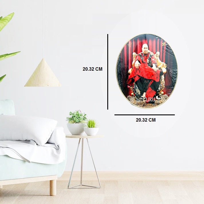 GURU JI Photo with Frame , The Art of Bahulprema ,  ( Stone Work Photo Frame ). Art of Luxury   SIZE - 40.64 X 40.64 CM