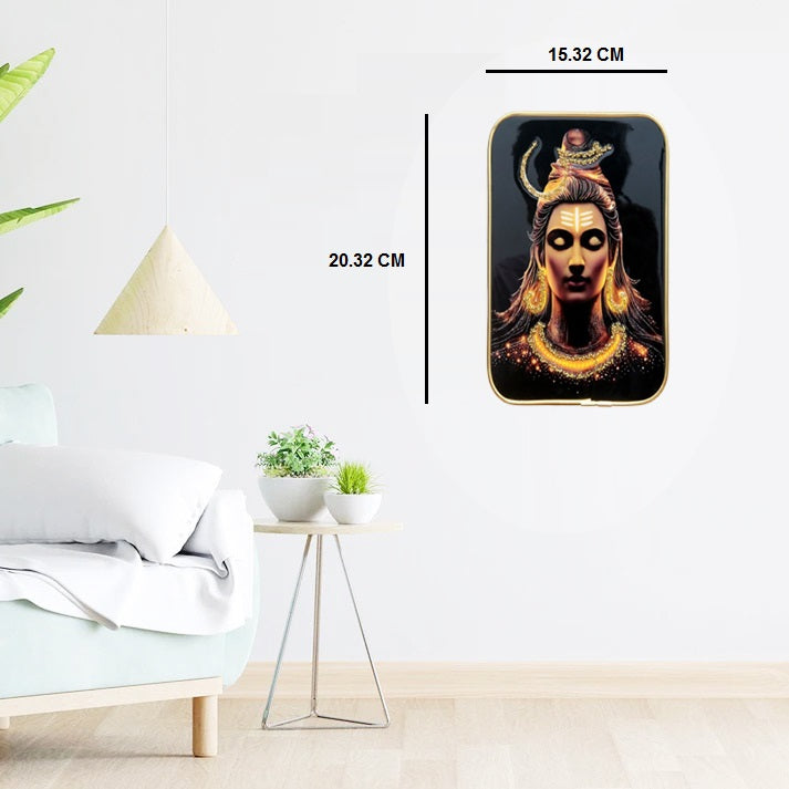 Lord Shiva Photo Frame , The Art of Bahulprema ,  ( Stone Work Photo Frame ). Art of Luxury   SIZE - 20.32x15.24 CM (Copy)